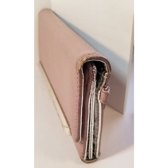 Women's Steve Madden - Wallet - Logo Bar Trifold. Mauve/Pink Checkbook - Picture 7 of 9
